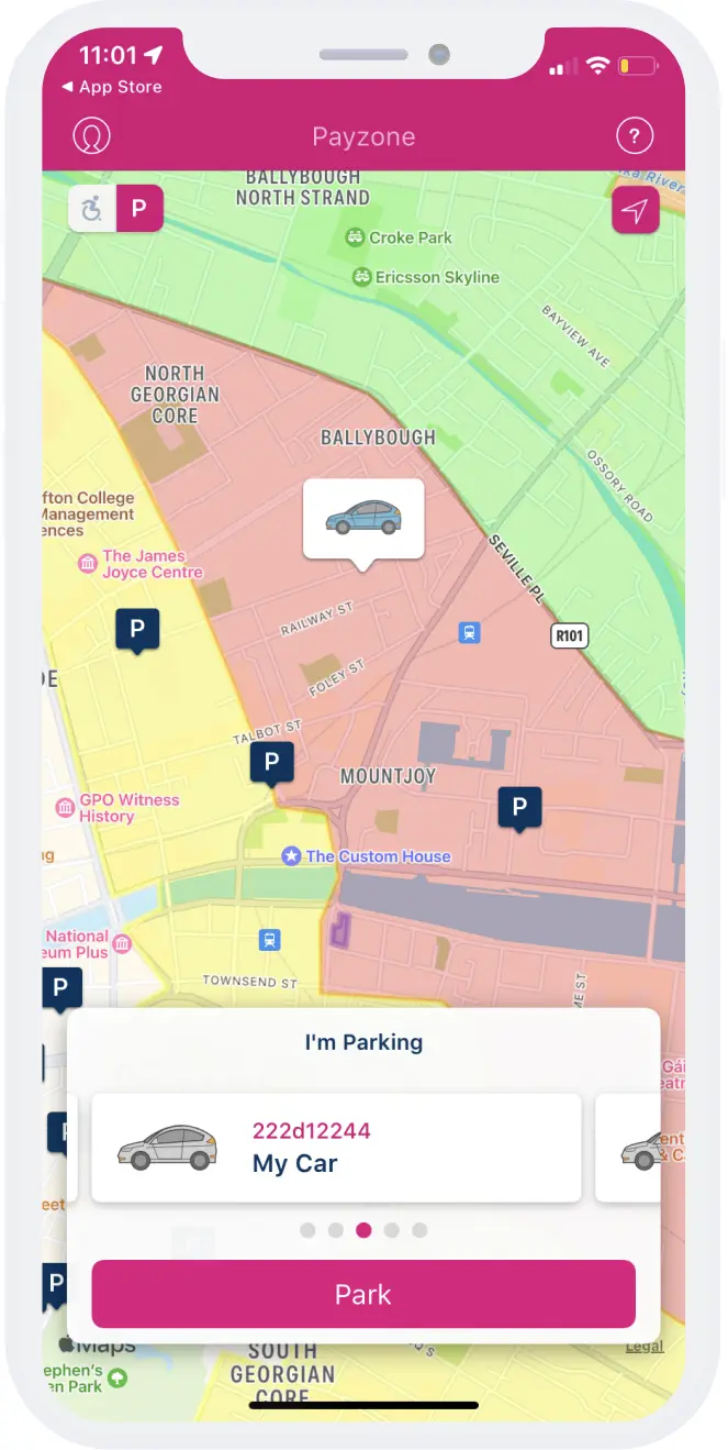 Parking Tag app developed by Tapadoo